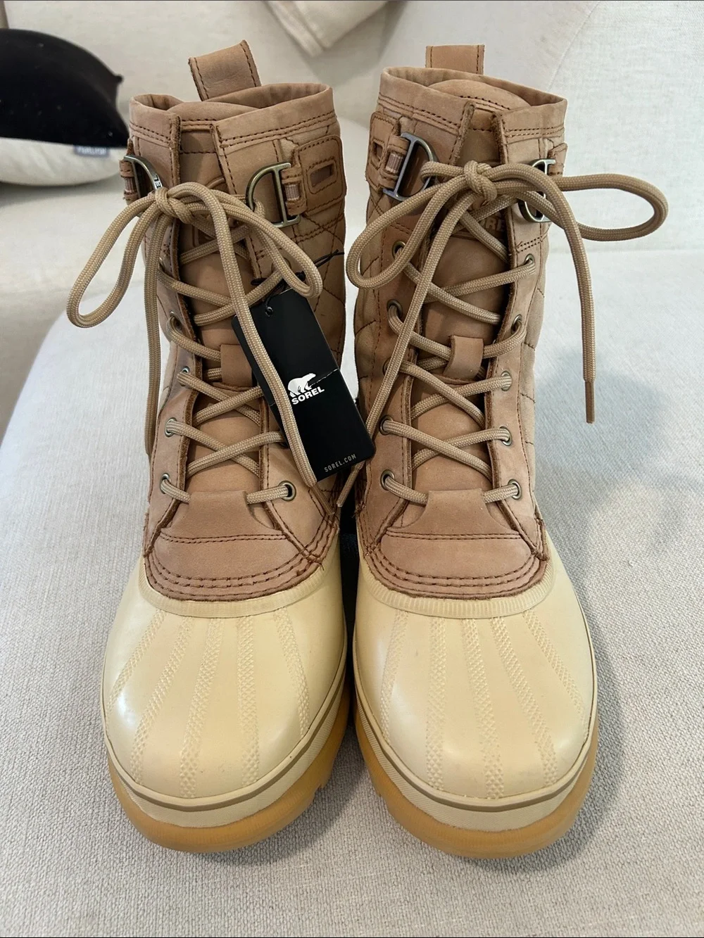 SOREL Caribou Royal Waterproof Boot - Tan, size 9, NEW with tags no box